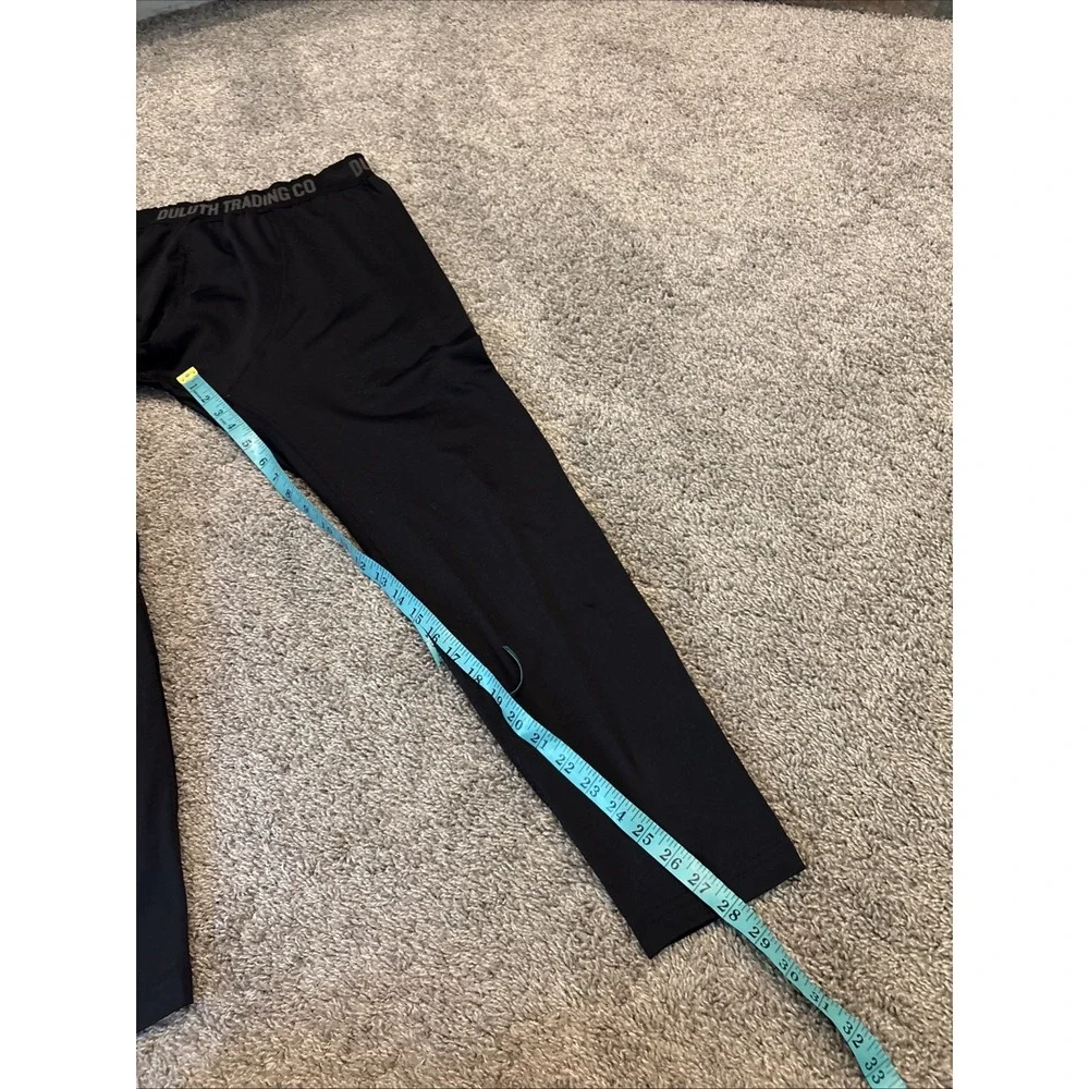 Duluth Trading Co Men's Performance Base Layer Pants L x 30 Long Johns Black